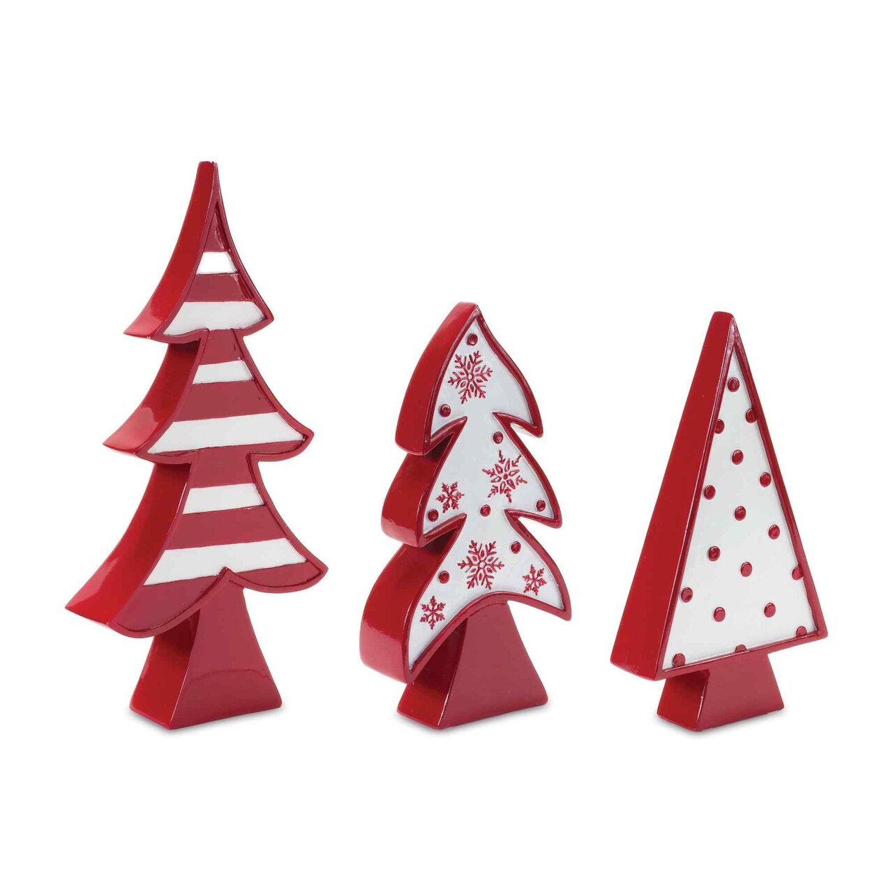 Melrose Set of 3 Whimsical Christmas Trees Tabletop Decor 12.25"